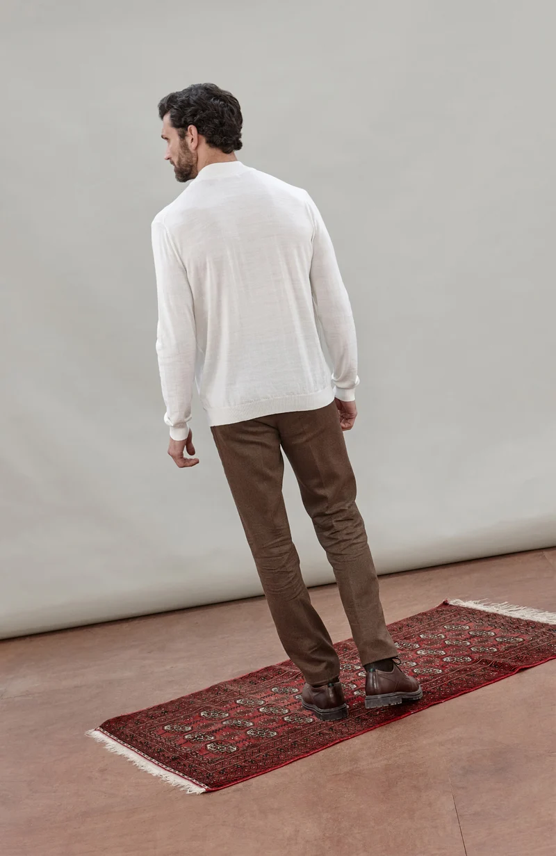 Rollkragenpullover aus extrafeiner Merinowolle für Herren