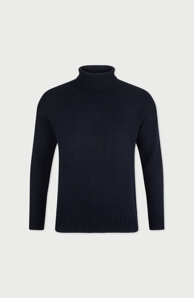 Herren-Rollkragenpullover „Submariner“ aus 100 % Baumwolle