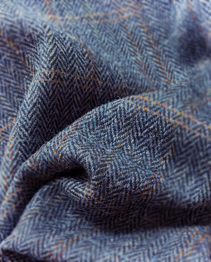 Harris Tweed Hose "Mr. Miller" in grey-blue herringbone