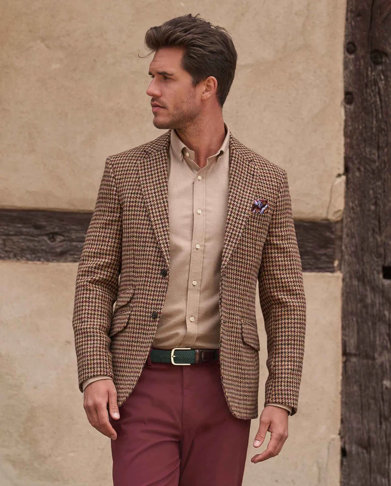 Harris Tweed Sakko "London" in country houndstooth