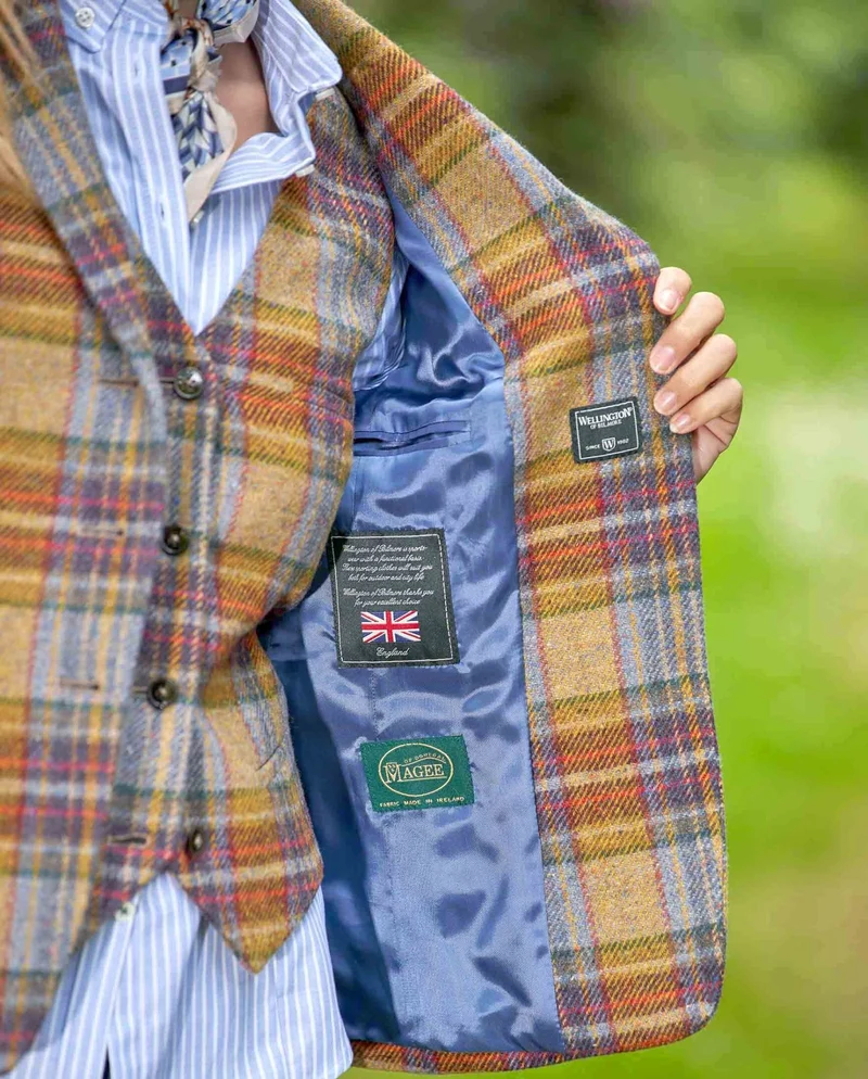 Magee Damen-Tweed Blazer "Ladiesclub" in multicolor Check