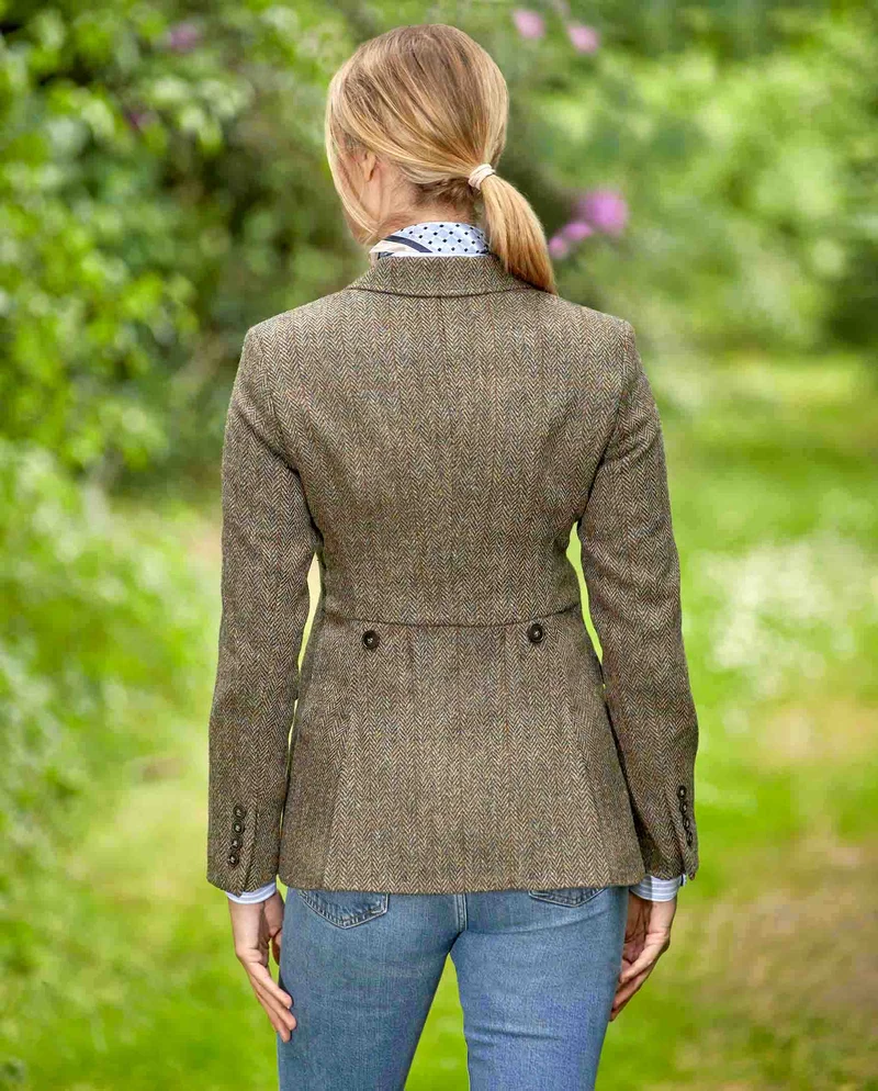 Harris Tweed Blazer "Carola" in evergreen
