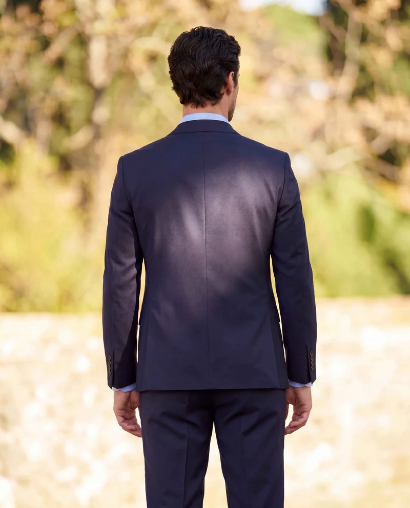 Clubsakko "Mensclub MF Suit" in navy aus Super-100’s-Schurwolle