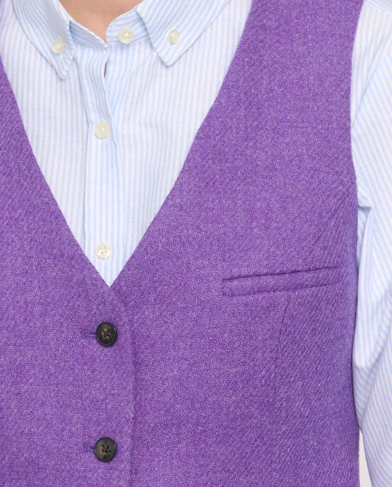 Harris Tweed Weste "Lea" in Lavendel