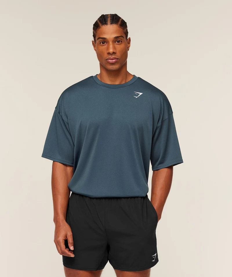 Gymshark Arrival Oversized T-Shirt - Stealth Blue