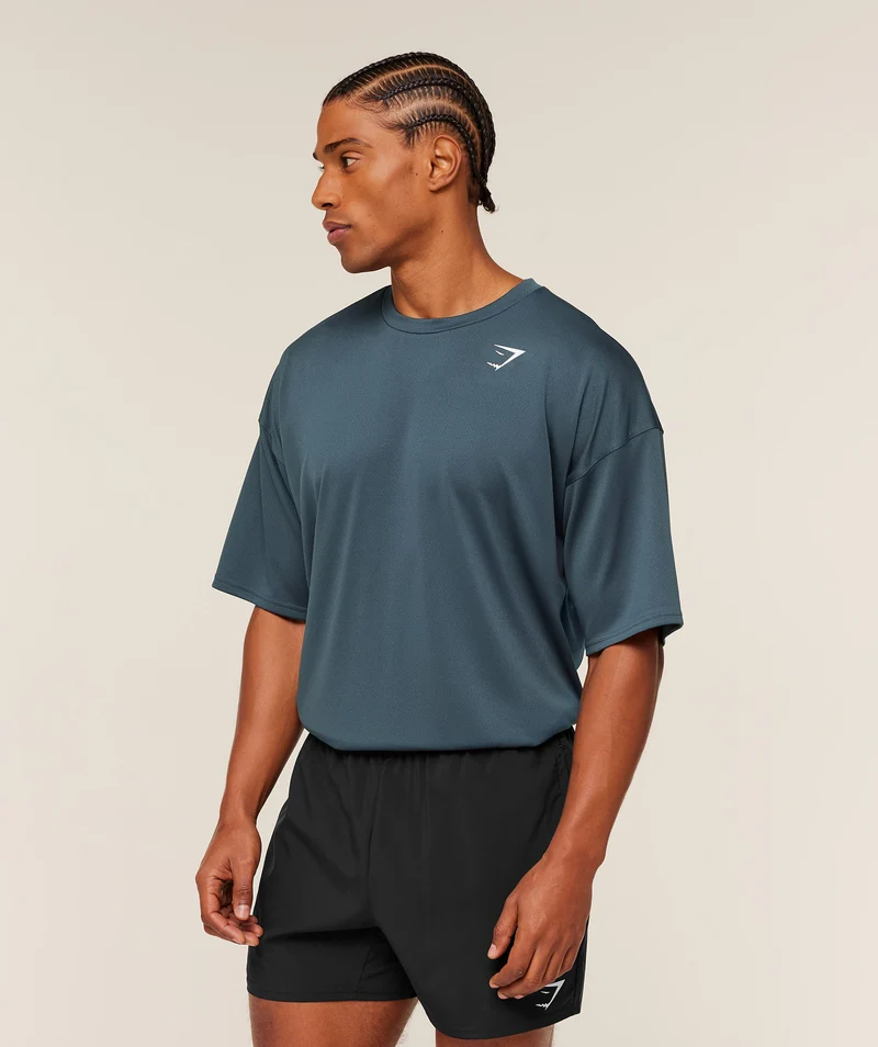 Gymshark Arrival Oversized T-Shirt - Stealth Blue