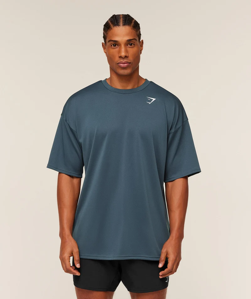 Gymshark Arrival Oversized T-Shirt - Stealth Blue