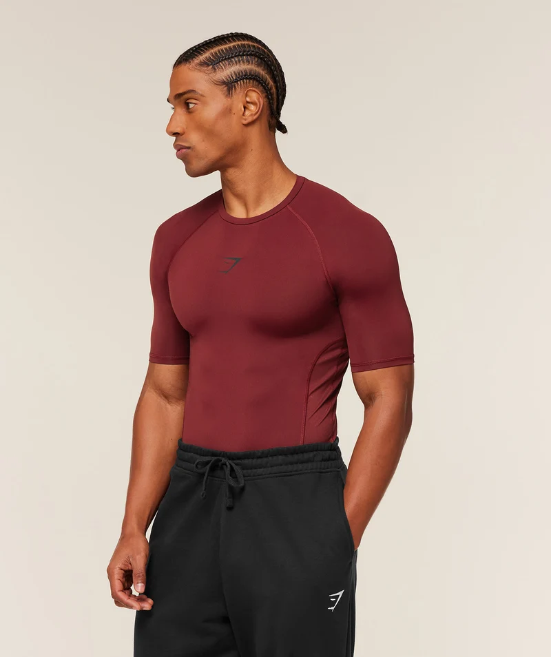 Gymshark Element Baselayer T-Shirt - Sets Red