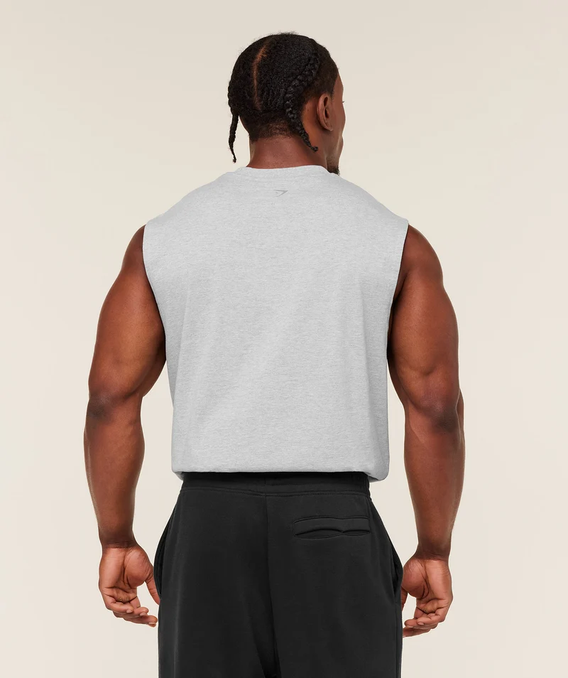 Gymshark Olde English Tank - Soft Grey Marl