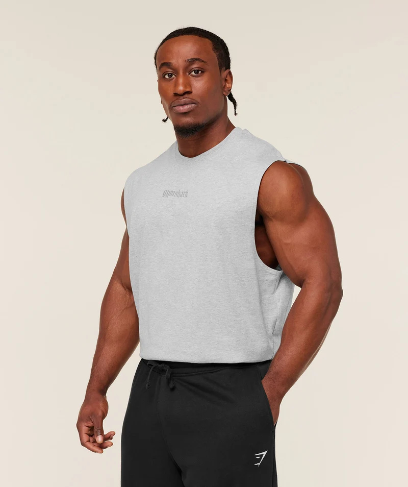 Gymshark Olde English Tank - Soft Grey Marl
