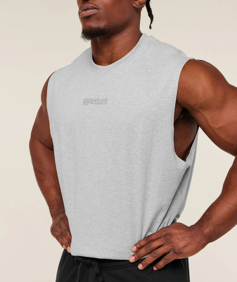 Gymshark Olde English Tank - Soft Grey Marl
