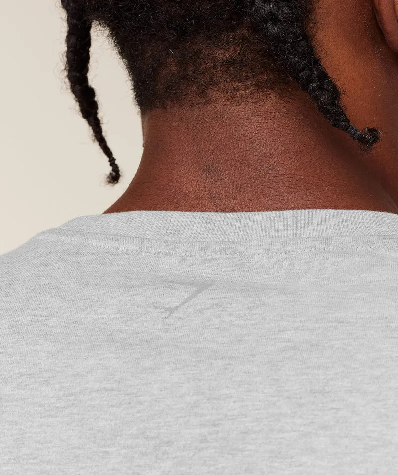 Gymshark Olde English T-Shirt - Soft Grey Marl