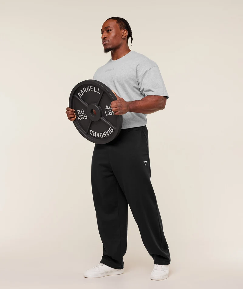 Gymshark Olde English T-Shirt - Soft Grey Marl