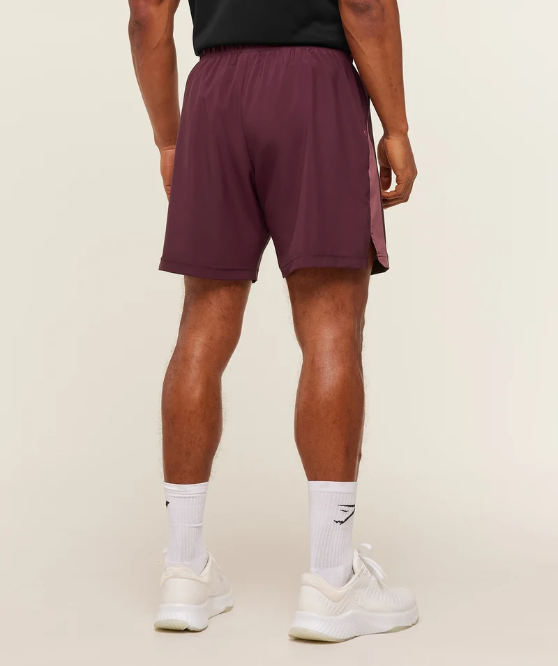 Gymshark Sport 7" Shorts - Impact Burgundy/Reset Pink