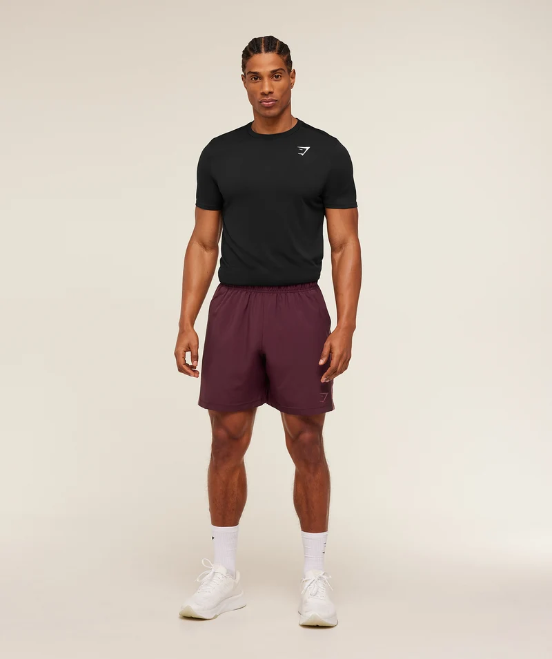 Gymshark Sport 7" Shorts - Impact Burgundy/Reset Pink
