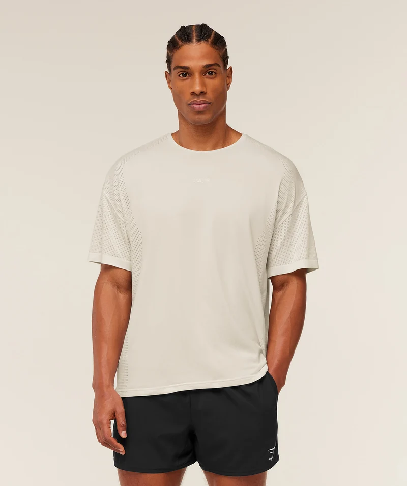 Gymshark Distance Seamless T-Shirt - Soft White