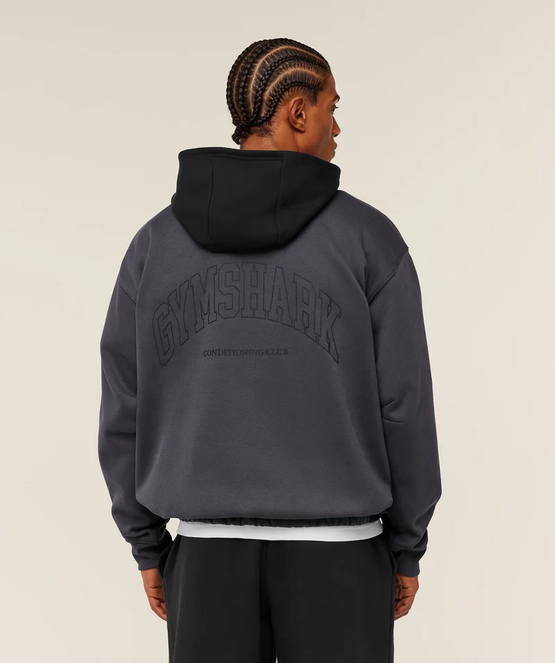 Gymshark Collegiate Tech Hoodie - Onyx Grey