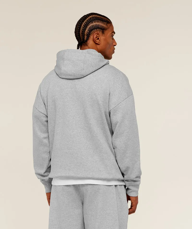 Gymshark 12 Graphic Hoodie - Light Grey Core Marl
