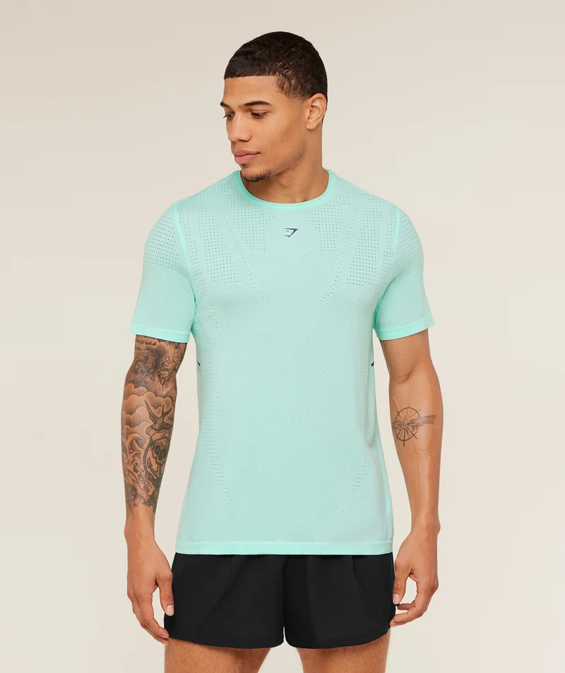 Gymshark Seamless Running T-Shirt - Pop Turquoise
