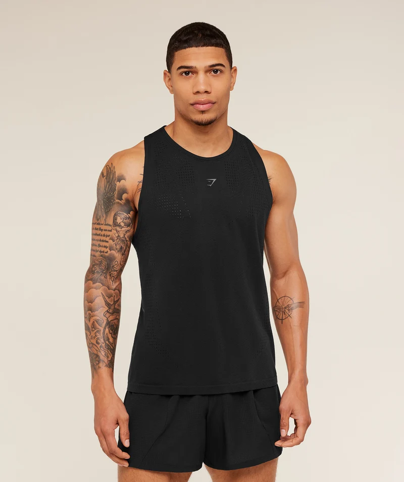 Gymshark Seamless Running Tank - Black
