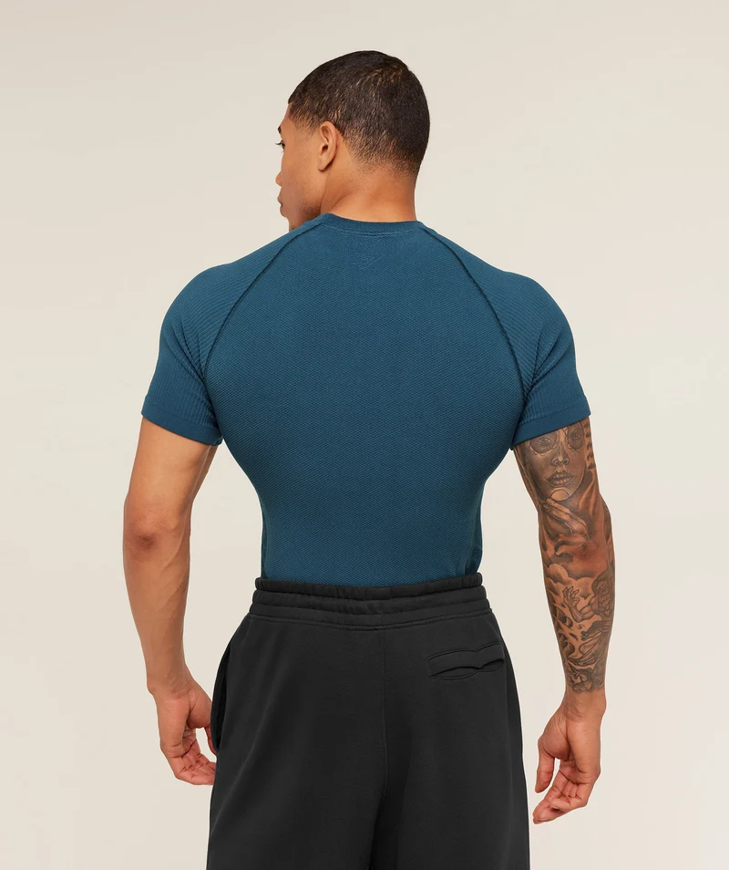 Gymshark Physique T-Shirt - Stealth Blue/Deep Petrol Blue
