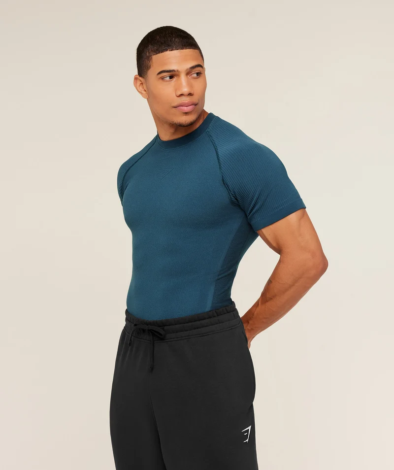 Gymshark Physique T-Shirt - Stealth Blue/Deep Petrol Blue