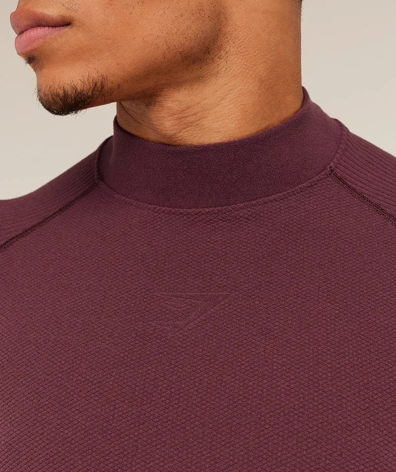 Gymshark Physique Long Sleeve T-Shirt - Impact Burgundy/Cherry Purple