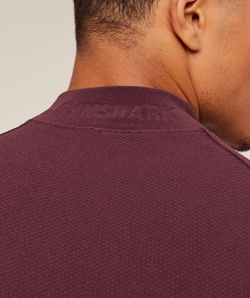 Gymshark Physique Long Sleeve T-Shirt - Impact Burgundy/Cherry Purple
