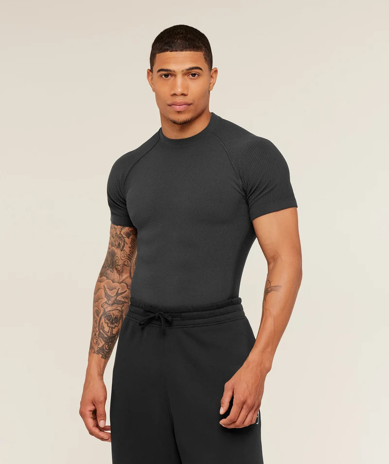 Gymshark Physique T-Shirt - Onyx Grey/Black