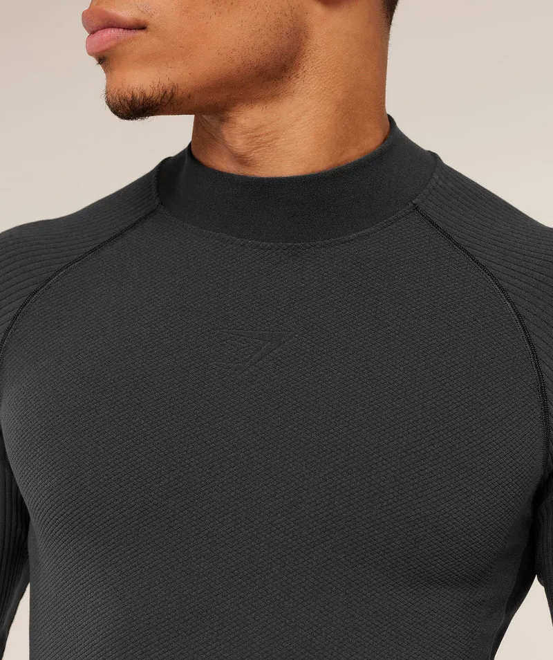 Gymshark Physique Long Sleeve T-Shirt - Onyx Grey/Black