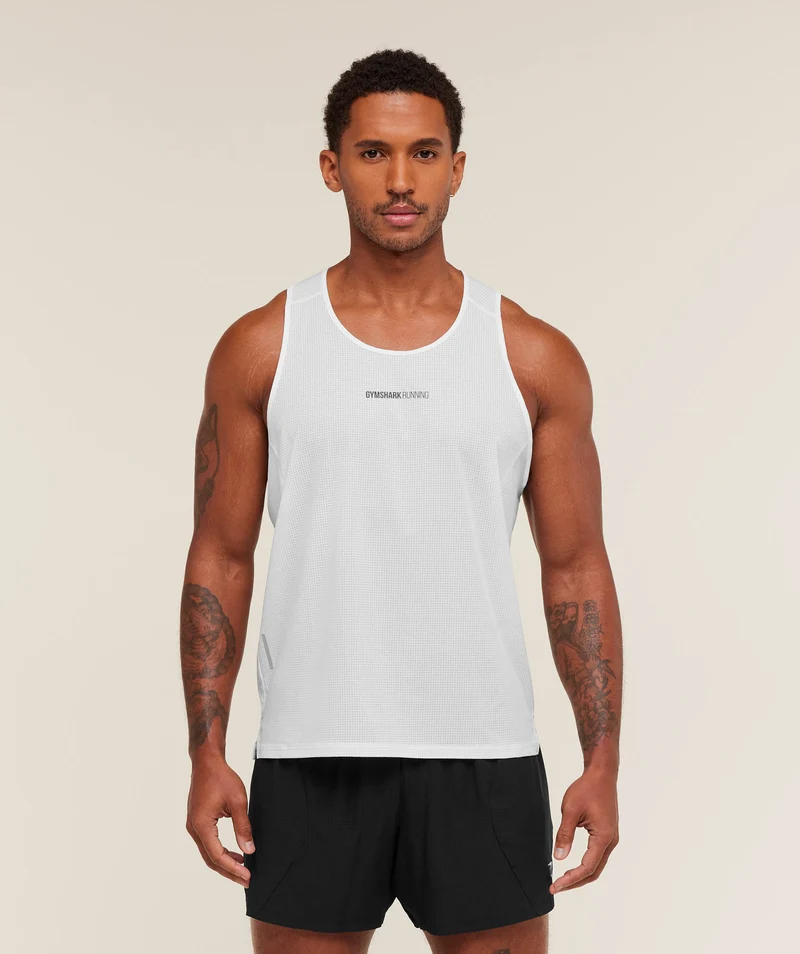 Gymshark Running Tank - White
