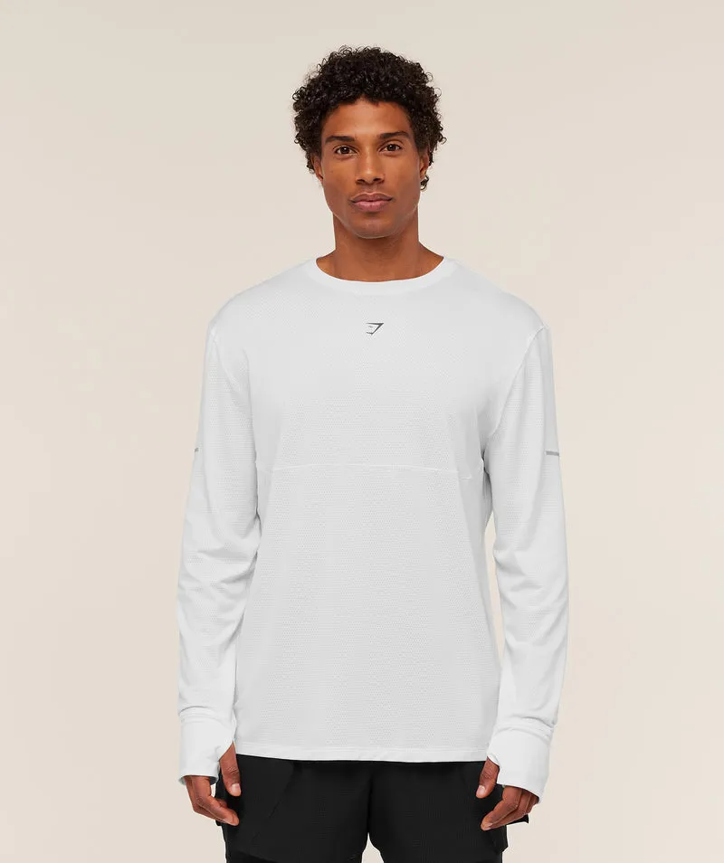 Gymshark Running Long Sleeve T-Shirt - White