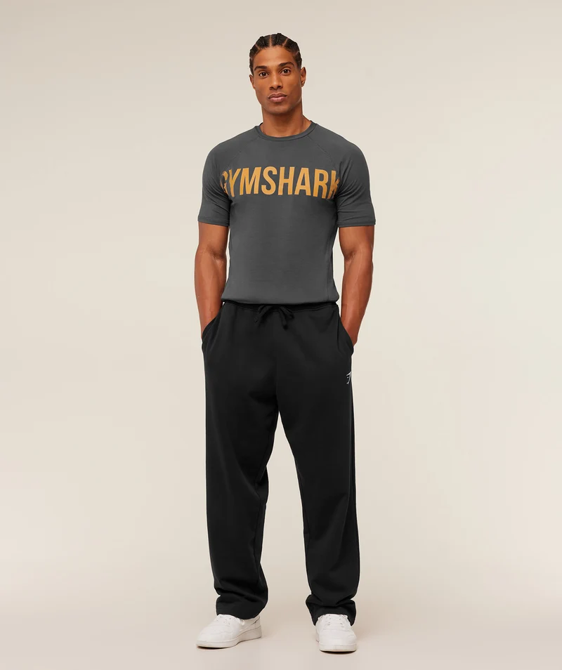 Gymshark Prime T-Shirt - Onyx Grey/Antique Gold