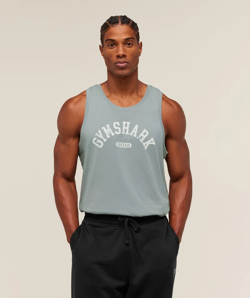 Gymshark 2012 Strength Tank - Denim Grey