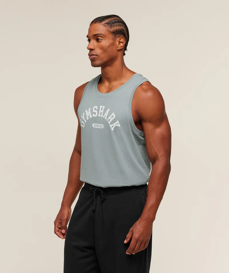 Gymshark 2012 Strength Tank - Denim Grey