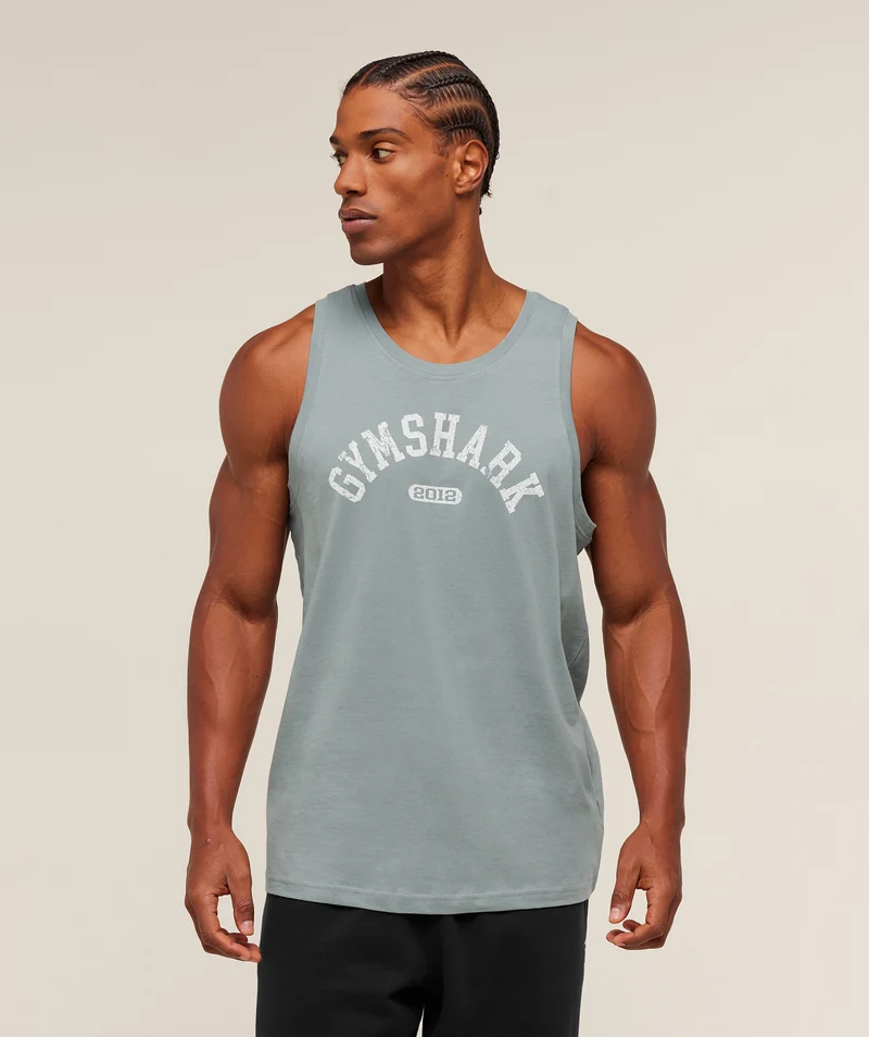 Gymshark 2012 Strength Tank - Denim Grey