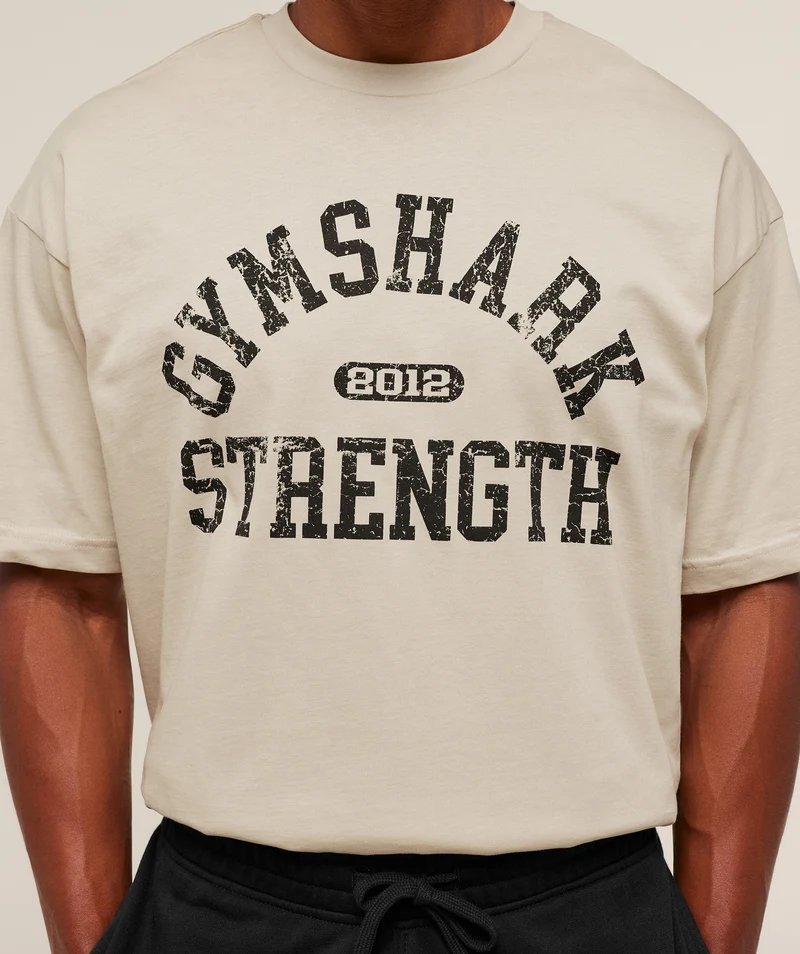 Gymshark 2012 Strength T-Shirt - Pebble Grey