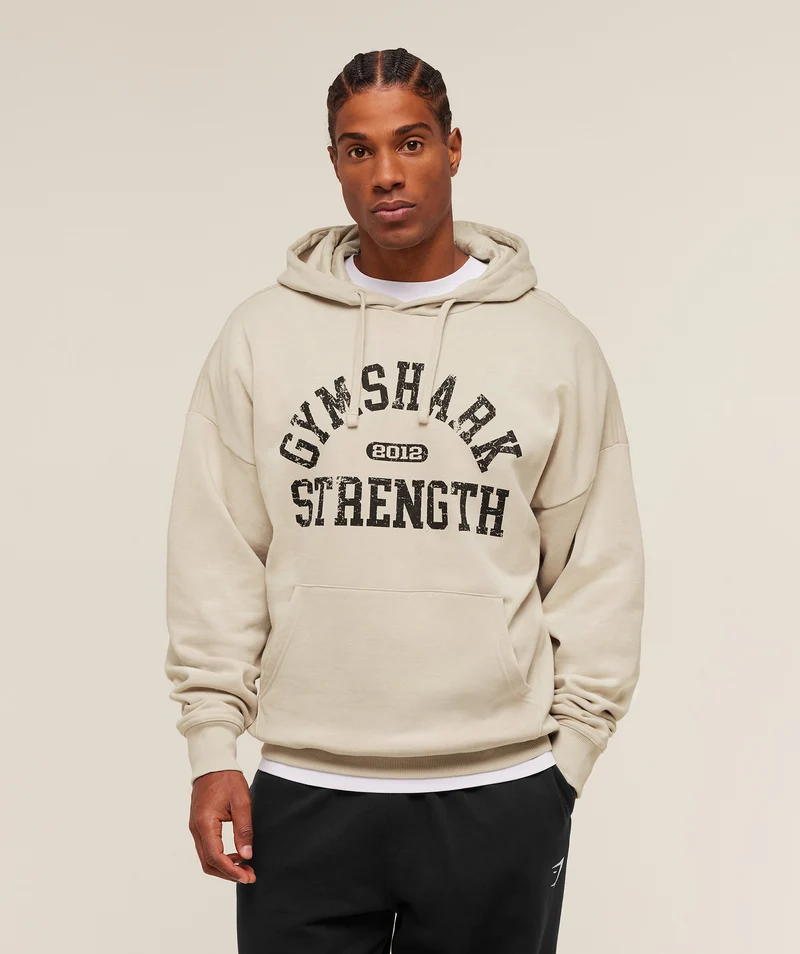 Gymshark 2012 Strength Hoodie - Pebble Grey