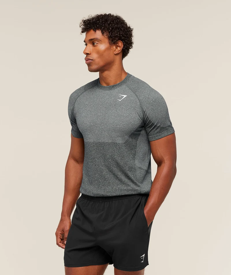 Gymshark Vital Seamless T-Shirt - Graphite Grey/Soft White