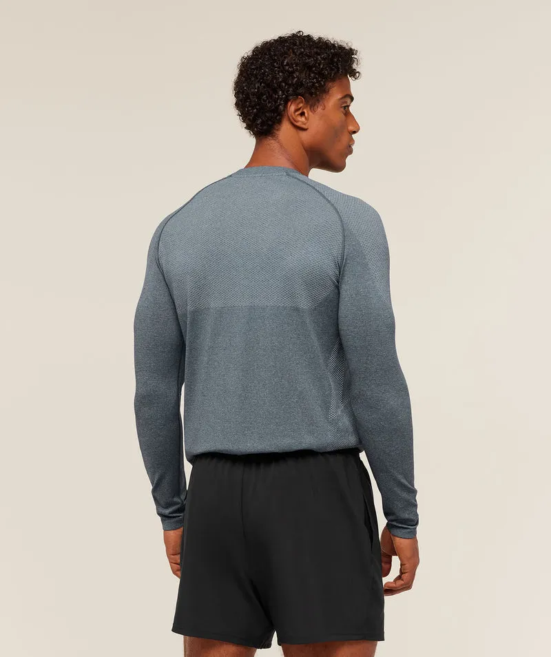 Gymshark Vital Seamless Long Sleeve T-Shirt - Iron Blue/Smoke Blue