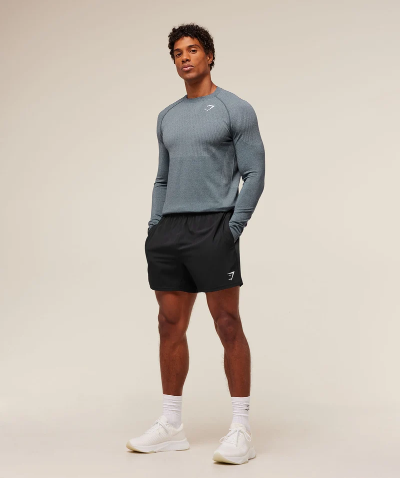 Gymshark Vital Seamless Long Sleeve T-Shirt - Iron Blue/Smoke Blue