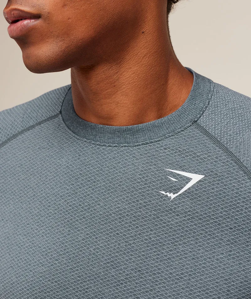 Gymshark Vital Seamless Long Sleeve T-Shirt - Iron Blue/Smoke Blue