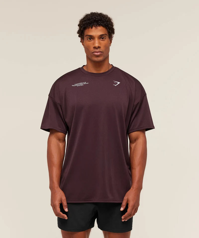 Gymshark Conditioning Club Oversized T-Shirt - Cherry Purple