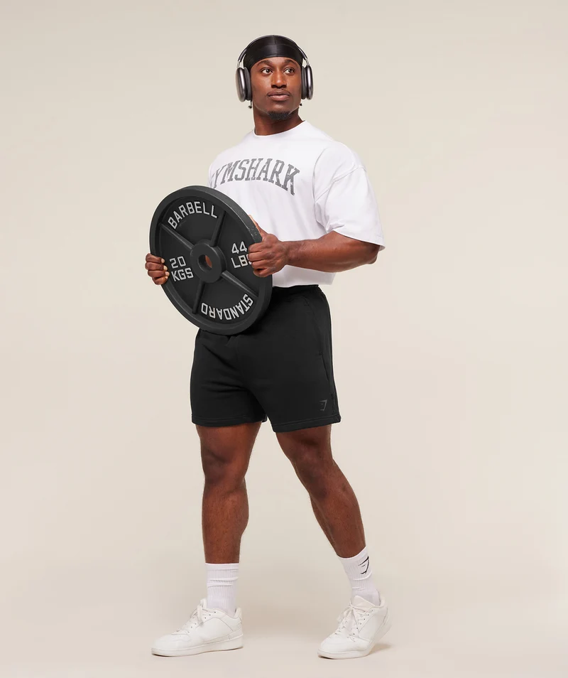 Gymshark Power 5" Shorts - Black/Asphalt Grey