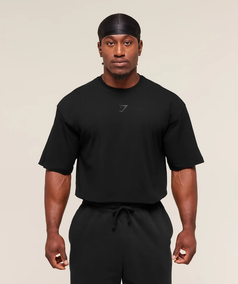 Gymshark Power T-Shirt - Black/Asphalt Grey