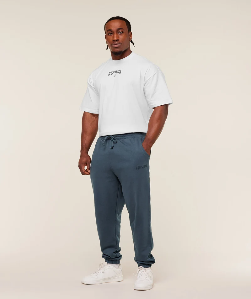 Gymshark Olde English Joggers - Stealth Blue