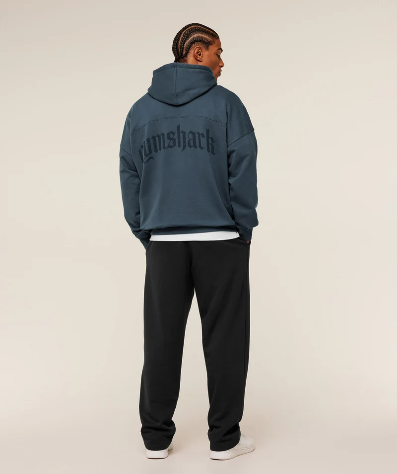 Gymshark Olde English Hoodie - Stealth Blue
