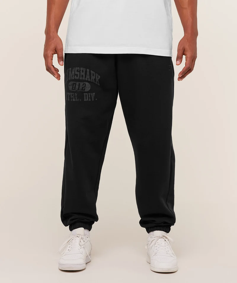 Gymshark Athletic Division Graphic Joggers - Black