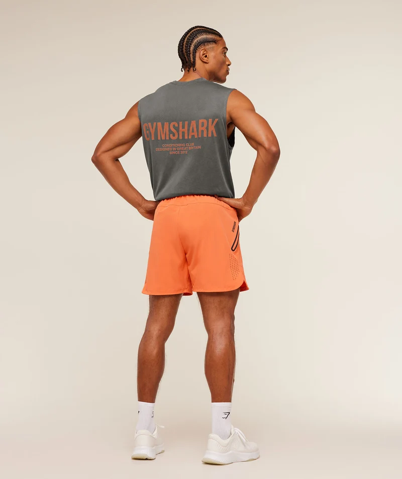 Gymshark Sport Hybrid 6" Shorts - Dayglow Peach