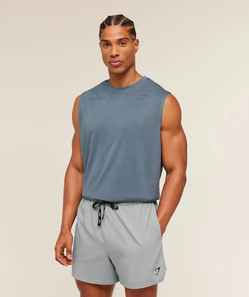 Gymshark Conditioning Club Washed Tank - Iron Blue/Wash